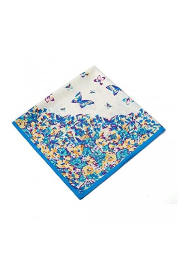 Kigauru Écharpe Mode Femmes Écharpe Papillon Partie Imprimer Hijab Soie Satin Châle Écharpes Foulard 60 * 60CM Color : A, Si