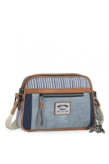SKPAT - Sac Bandoulière Femme - Grande Capacité - Sac a Main Tendance - Vintage Original 314483, Bleu