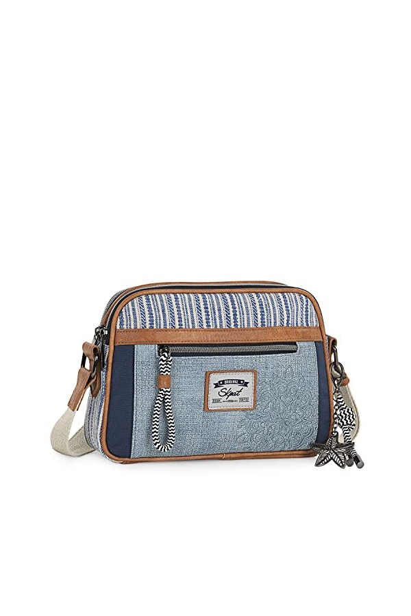 SKPAT - Sac Bandoulière Femme - Grande Capacité - Sac a Main Tendance - Vintage Original 314483, Bleu