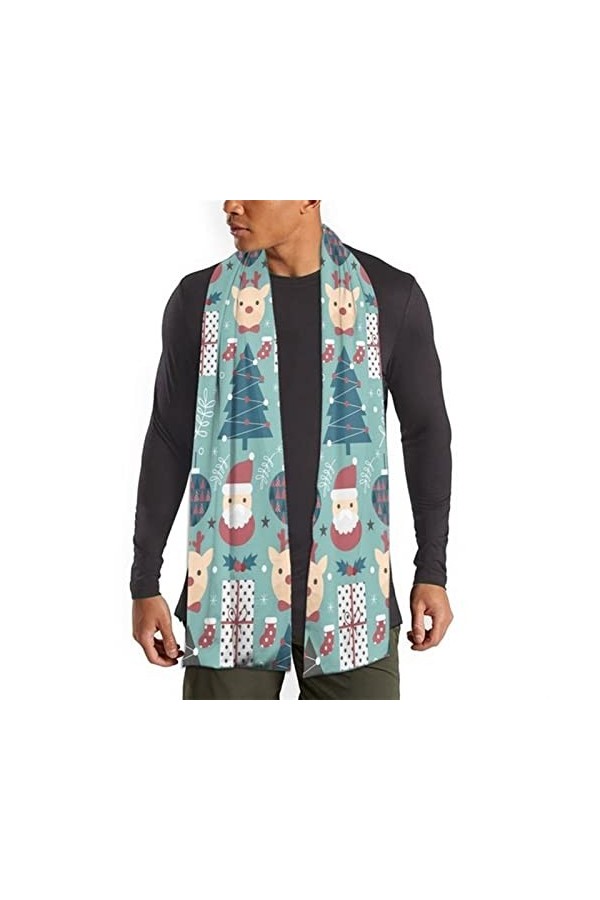 HTKLCZ Écharpe Chaude épaisse de Noël Écharpe châle Écharpe imprimée Foulard for Femmes Color : E, Size : One 