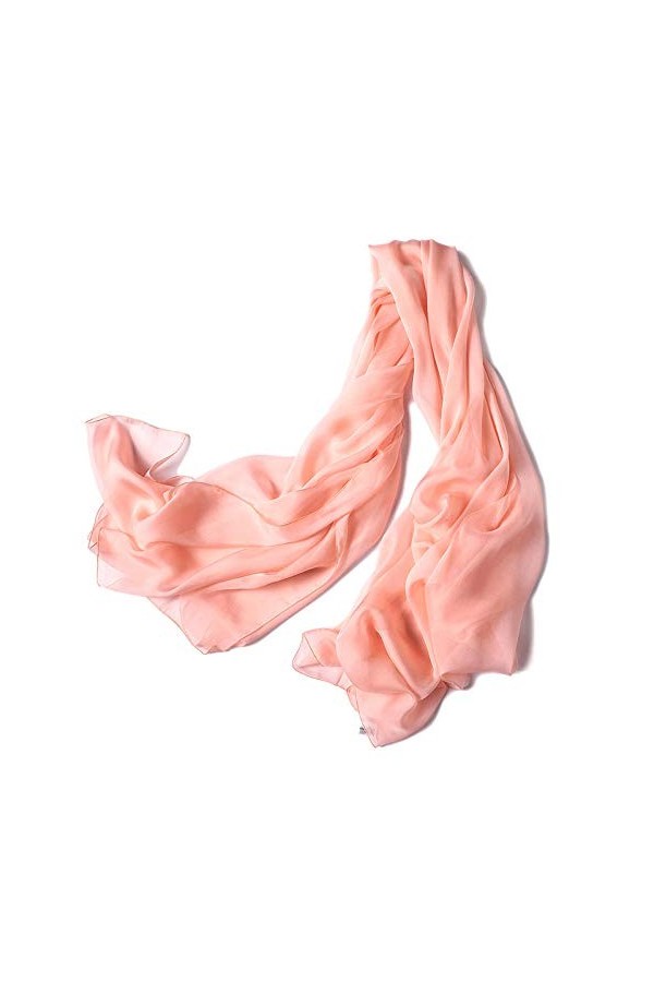 WLLLO Foulard en soie en mousseline de soie femmes automne sauvage et hiver longue écharpe en soie de mûrier châle mince-200 