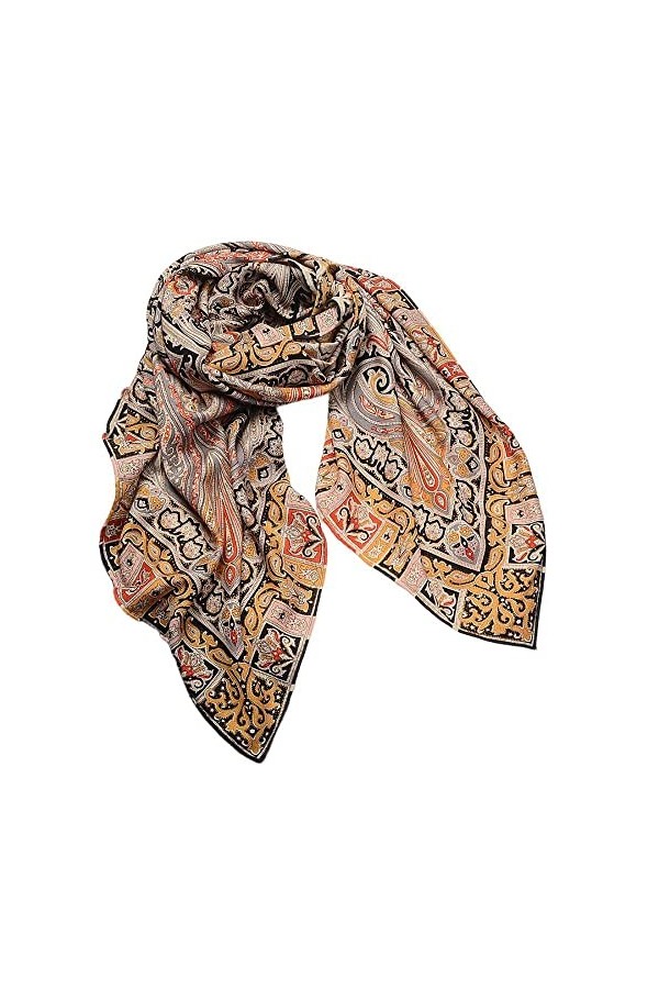 WSPDSD Écharpe en laine Pegasus mode polyvalente femme col plastron printemps et automne châle chaud roulé à la main grande é