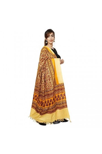 Handicraft Bazarr Écharpe dhiver chaude pour femme en coton doux et soie - 122 x 213 cm