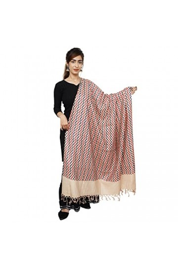 Handicraft Bazarr Écharpe douce unisexe en coton et soie pour femme 213 x 122 cm