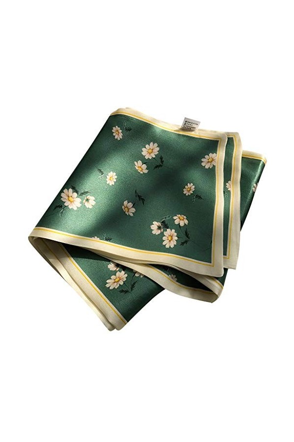 Petite écharpe en Soie de mûrier Floral, Style Automne, Style Occidental, écharpe en Soie Double Face Polyvalente, Longue Ban