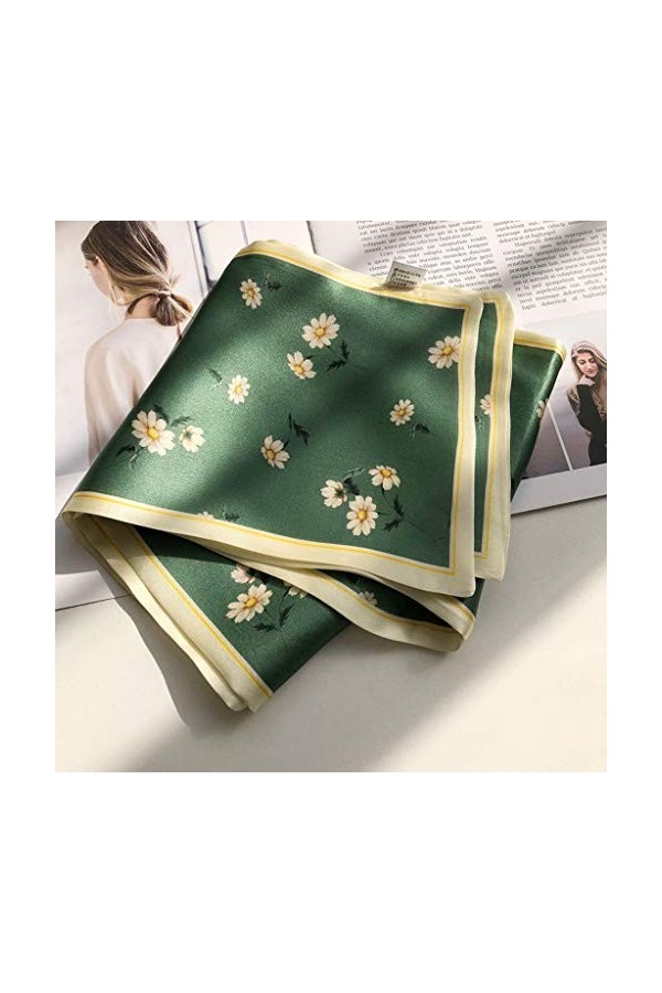 Petite écharpe en Soie de mûrier Floral, Style Automne, Style Occidental, écharpe en Soie Double Face Polyvalente, Longue Ban