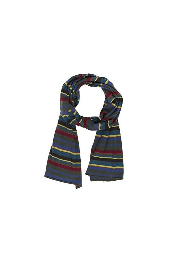 Gallo - Marque italienne, Écharpe Vert Forêt Rayures Multicolores, 31874, UNI