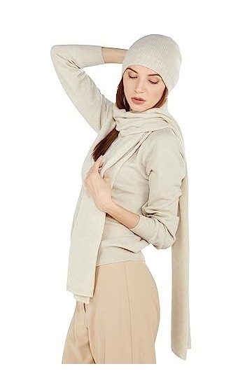 NEO B - CASHMERE | Écharpe | Nuage | 100 % Cachemire | Fil Cardiff | Unisexe | Fabriqué en Italie, beige, Taille unique