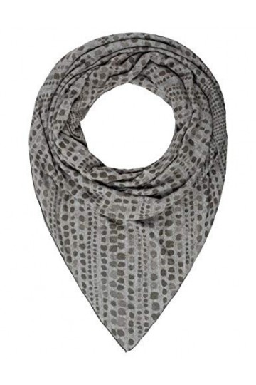 APART Fashion Knit Shawl with Print Écharpe pour Temps Froid, Brown, Taille Unique Femme