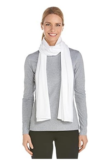 Coolibar Écharpe UV pour Femme Blanc Taille Unique