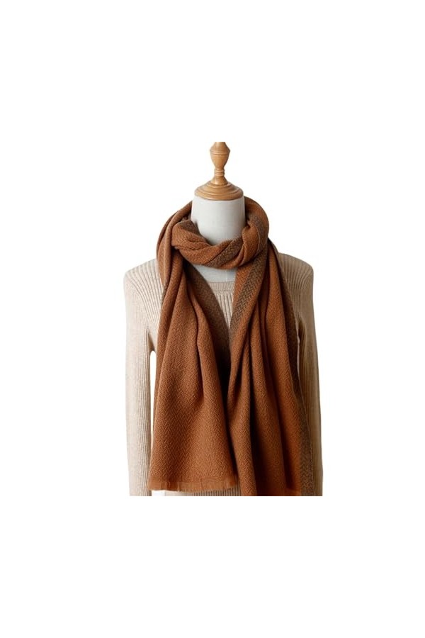 KATIAK Echarpe femme Écharpe De Laine Légère De Grain De Blé 42 * 180Cm-D-42 * 180Cm