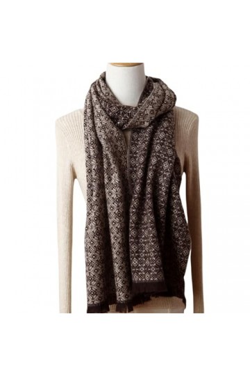 KATIAK Echarpe femme Automne Hiver Argent Cuivre Motif Frange Double Face Jacquard Fourrure Écharpe 35 * 190Cm-D-35 * 190Cm 1