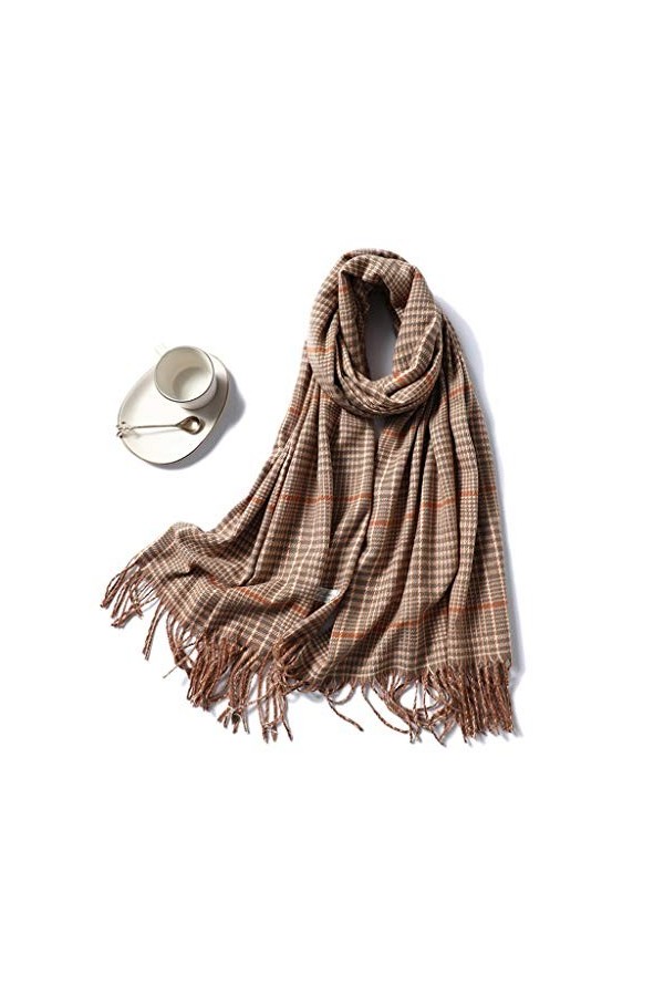 Écharpe dhiver pour Femmes Mode Plaid Pli Cachemire Écharpes Cou Chaud Épais Châle Wrap Lady Couleur : B B b 