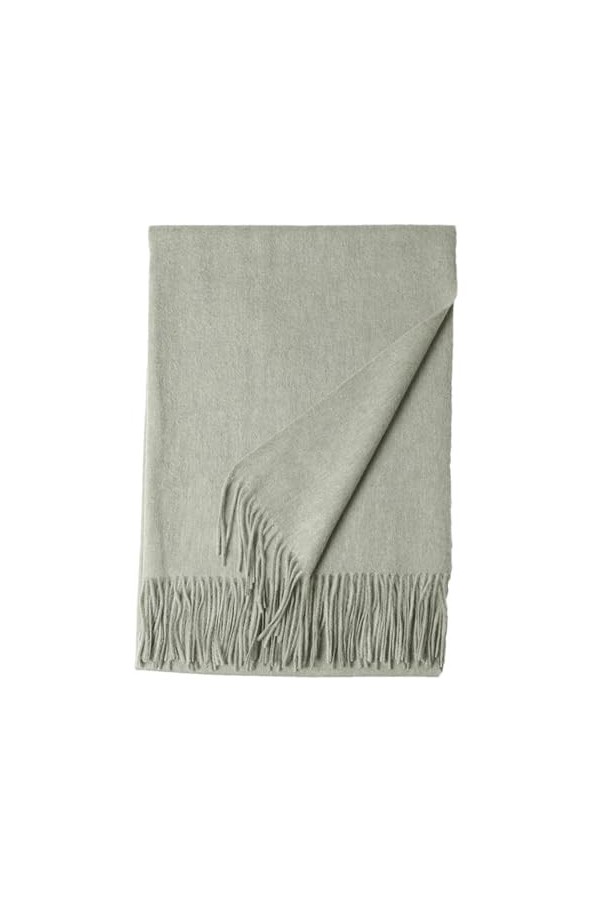 Écharpe En Laine Pour Femmes, Châle, Écharpe Chaude Dhiver, Écharpe À Pampilles COLOR 2 200X70CM