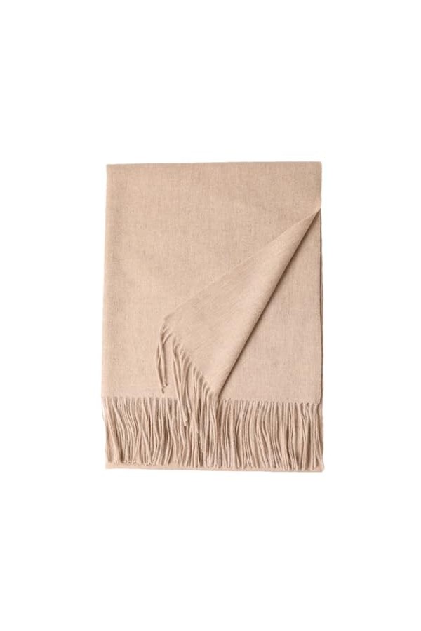 Écharpe En Laine Pour Femmes, Châle, Écharpe Chaude Dhiver, Écharpe À Pampilles COLOR 2 200X70CM