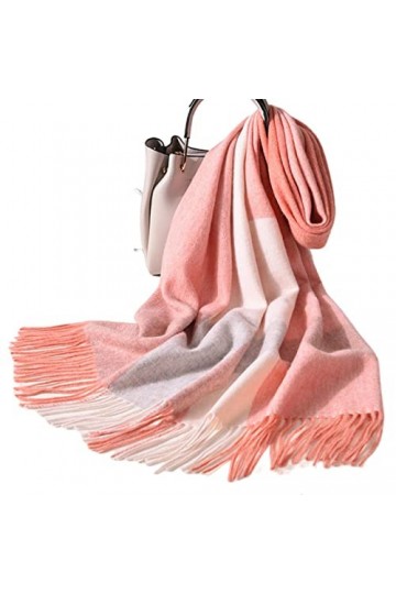 OVLAJ Echarpe Femme Cachemire Cachemire Winter Charves Chaudes pour Femmes Fonds De Silencieux en Laine-Color 5,170X35Cm