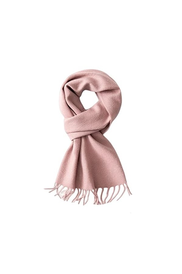 OVLAJ Echarpe Femme Cachemire Écharrés en Cachemire dhiver Femmes Red Neck Craquins Cachemire Chaleureux Foulard-Pink,180X30