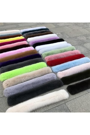 Jegsnoe Écharpe À Col En Fourrure Dhiver Pour Femme, Longue Et Épaisse, Chaude, À La Mode, Parkas, Manteau, Capuche, Décorat