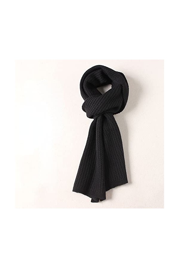 Bosi General Merchandise Écharpe, écharpe de Laine Pure, écharpe Longue Longue Longue, écharpe de Couleur Unie, Couple Hommes