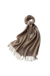 WSPDSD Écharpe laine écharpe frange châle couleur unie automne hiver écharpe polyvalent cachemire plastron cou femme