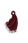 WSPDSD Écharpe laine écharpe frange châle couleur unie automne hiver écharpe polyvalent cachemire plastron cou femme