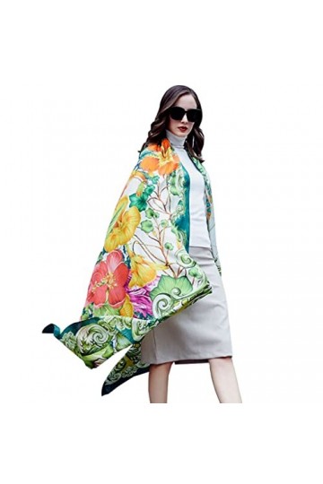 Écharpe En Soie Dextérieur Écharpe En Gaze Fine Printemps Et Automne Pour Femmes De Longue Plage Écharpe En Soie De Plage De