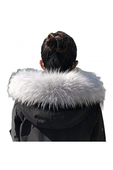 RedEagle Col en fourrure véritable bavoir pour femme écharpe en fourrure col en fourrure bavoir fourrure pour hommes encolure