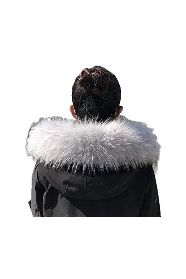 RedEagle Col en fourrure véritable bavoir pour femme écharpe en fourrure col en fourrure bavoir fourrure pour hommes encolure