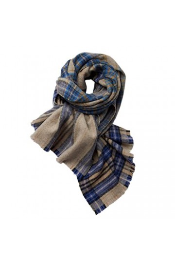 Foulard en Soie, Écharpes de Couverture pour Femmes Longues Dames Châle Plaid Hiver Écharpes Chaudes Wraps Check Écharpe de C