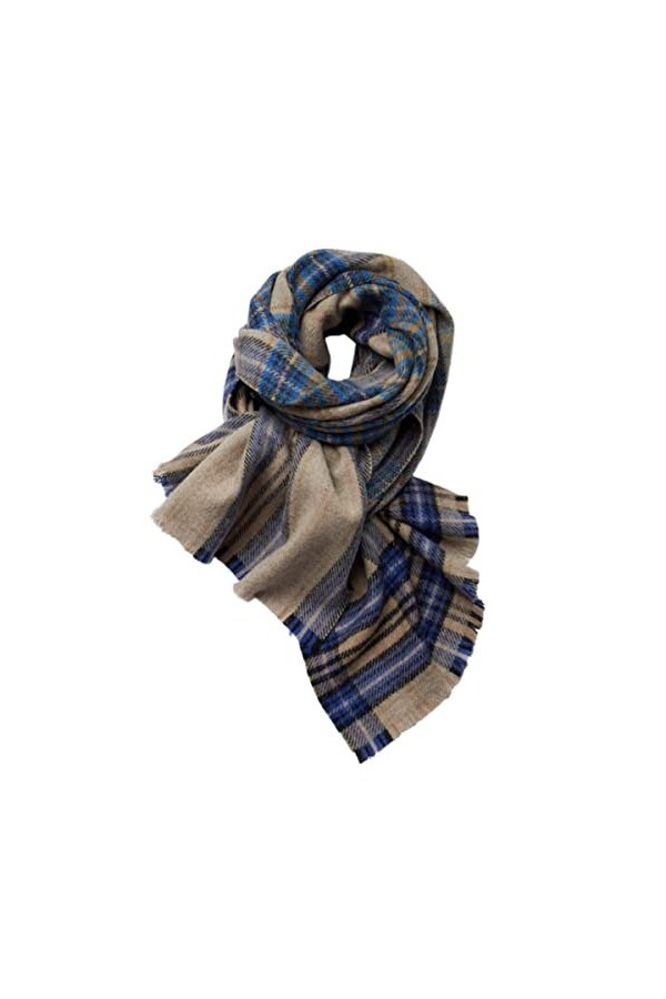 Foulard en Soie, Écharpes de Couverture pour Femmes Longues Dames Châle Plaid Hiver Écharpes Chaudes Wraps Check Écharpe de C