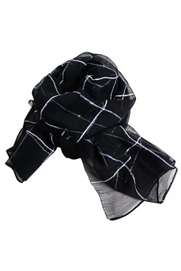 Foulard en Soie, Écharpes de Couverture pour Femmes Vérifier Laine Douce Tartan Châle Plaid Hiver Écharpes Chaudes Wraps Mode