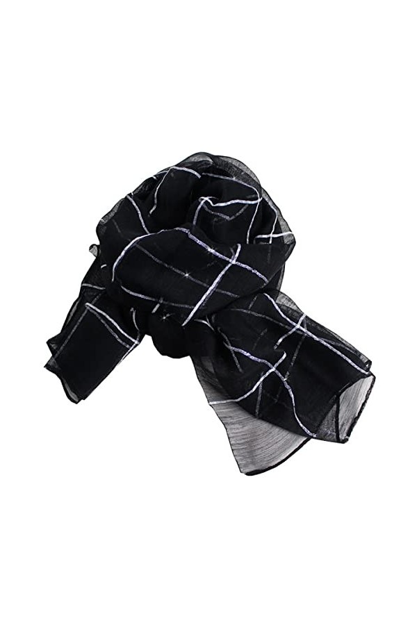 Foulard en Soie, Écharpes de Couverture pour Femmes Vérifier Laine Douce Tartan Châle Plaid Hiver Écharpes Chaudes Wraps Mode