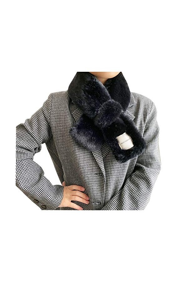 CHEWO Écharpe à col roulé pour Femme pour lautomne et lhiver, écharpe croisée, écharpe Chaude en Peluche dhiver pour Femme