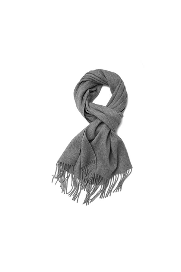 Foulard en Soie, Écharpe Femme, Cachemire Chaud Wraps Style pour Dames Couleur Unie Gland Châle Longue Étole Applicable en Au
