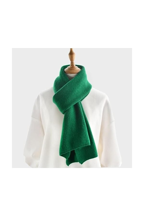 YEKAY Écharpe Écharpes tricotées en Cachemire Couleur Unie Femmes ou Hommes écharpe dhiver Adultes écharpe en Laine épaisse 