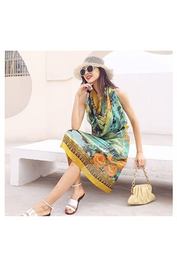 Écharpe Carrée Pour Femmes De Luxe Léger Châle Mince Pour Femmes De Vacances À La Mer Écharpe Dété Pour Femmes De Luxe Léger