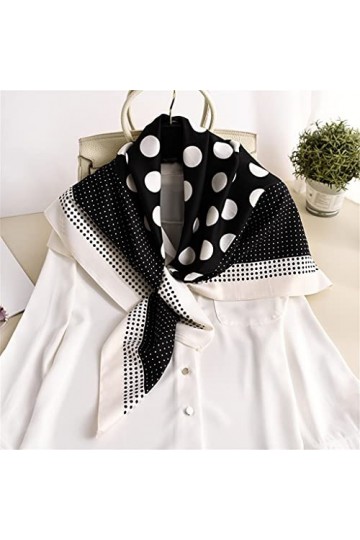 TWDYC Écharpe carrée Cravate Cravate Impression Satin Soie Écharpe Écharpe Foulard pour Femme Petite Écharpe de Soie Longue B