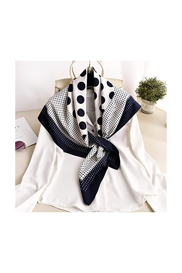TWDYC Écharpe carrée Cravate Cravate Impression Satin Soie Écharpe Écharpe Foulard pour Femme Petite Écharpe de Soie Longue B