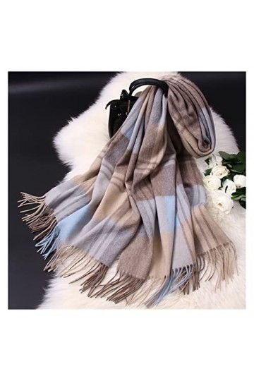 AGOUNOD Écharpe Foulard en Laine for Femmes épaissir des châles Chauds en Cachemire Chauds et enveloppements Foulards en Lain