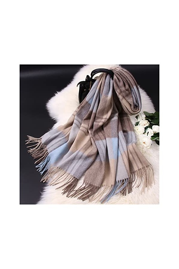 AGOUNOD Écharpe Foulard en Laine for Femmes épaissir des châles Chauds en Cachemire Chauds et enveloppements Foulards en Lain