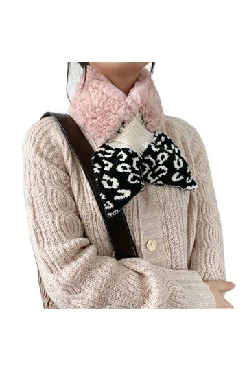 Femmes Wrap Col Femelle Mignon en Peluche Bavoir Croix Étudiant Écharpe Col Bavoir Écharpe Cou Shrug Wrap Doux Chaud Couleur