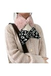 Femmes Wrap Col Femelle Mignon en Peluche Bavoir Croix Étudiant Écharpe Col Bavoir Écharpe Cou Shrug Wrap Doux Chaud Couleur