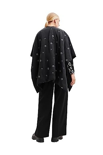 Desigual Poncho_Mini ATRE Elbrus, Black, Taille Unique aux Femmes