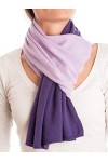 DALLE PIANE CASHMERE - Écharpe bi-couleur 100% cachemire - Femme/Homme, Couleur: Violet, Taille unique