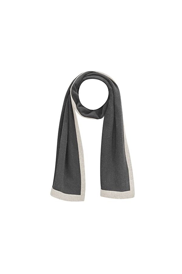 LES Poulettes - Echarpe Laine et Cachemire Bicolore Grise et Blanche
