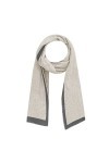 LES Poulettes - Echarpe Laine et Cachemire Bicolore Grise et Blanche