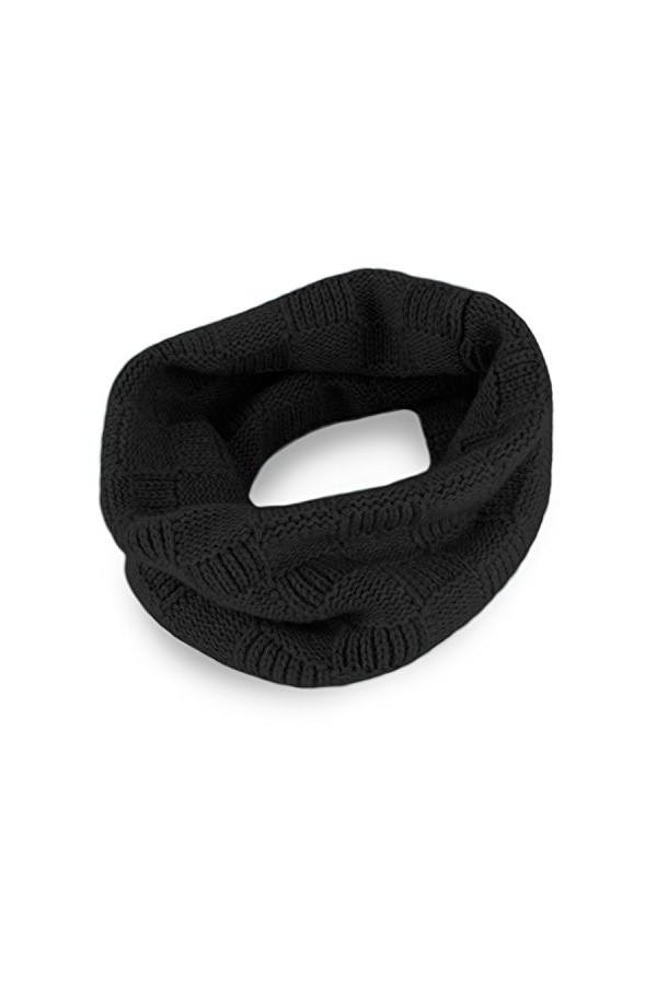 Love Cashmere Snood en 100% Cachemire à Carreaux pour Femme - Noir - Fait main à Écosse