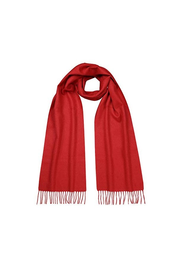 Lomond Cashmere Écharpe en cachemire écossais Couleurs unies - Noir - Taille Unique