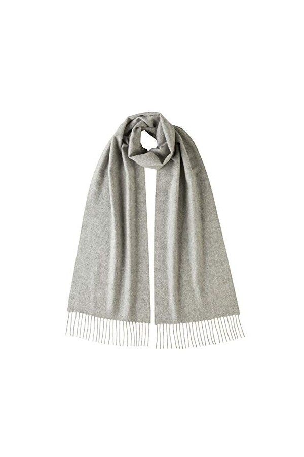 Lomond Cashmere Écharpe en cachemire écossais Couleurs unies - Noir - Taille Unique