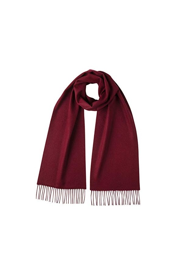 Lomond Cashmere Écharpe en cachemire écossais Couleurs unies - Noir - Taille Unique